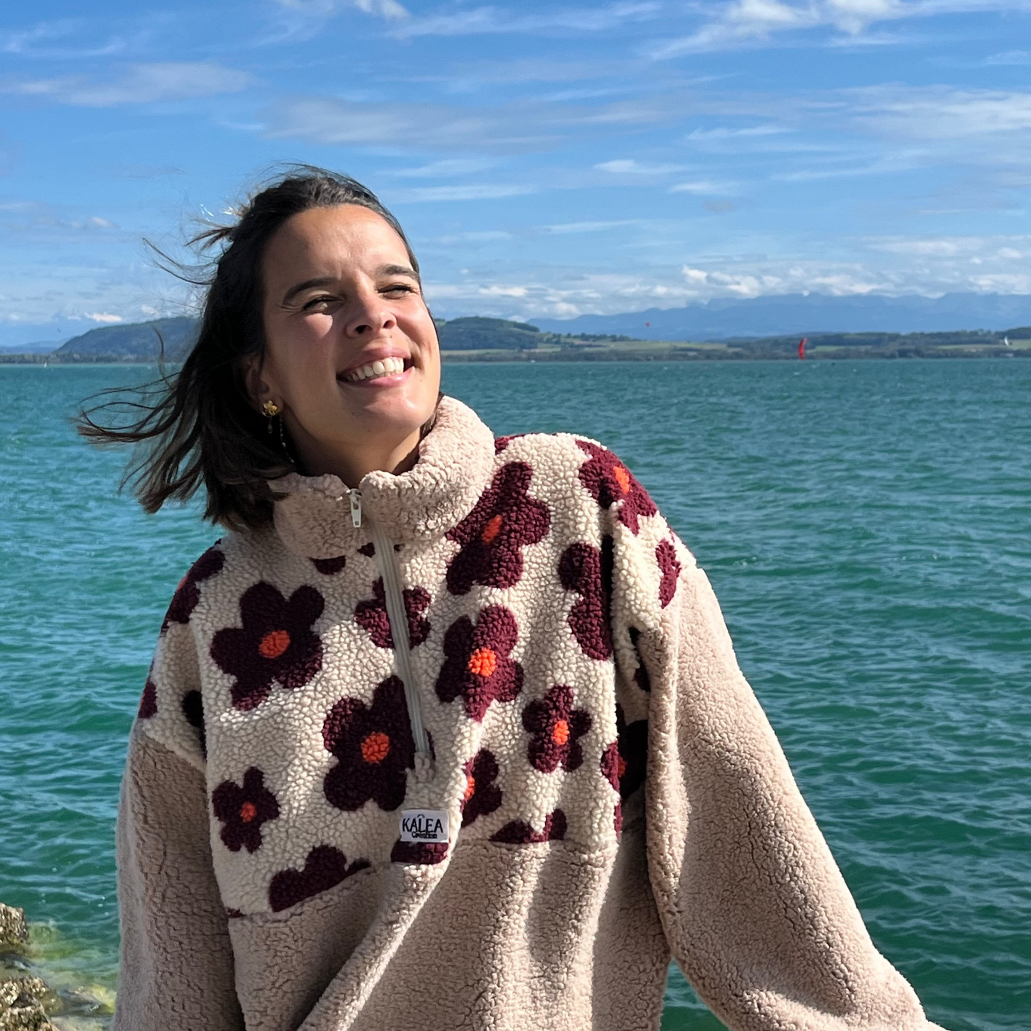 Polaire Fleurs / Beige