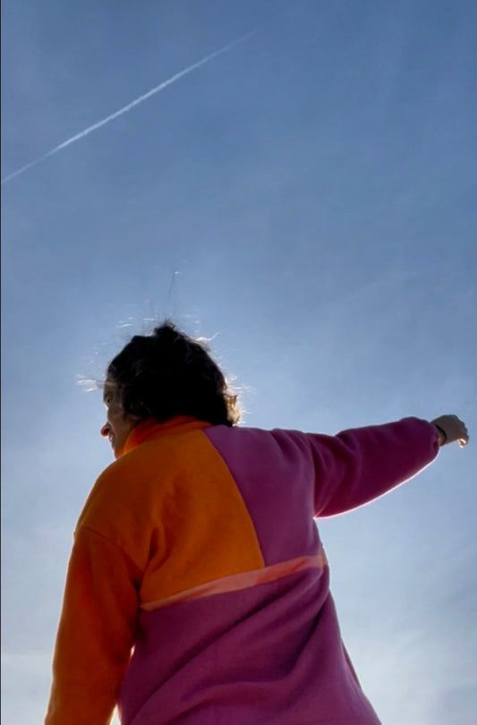 Polaire Vintage colorfull Orange