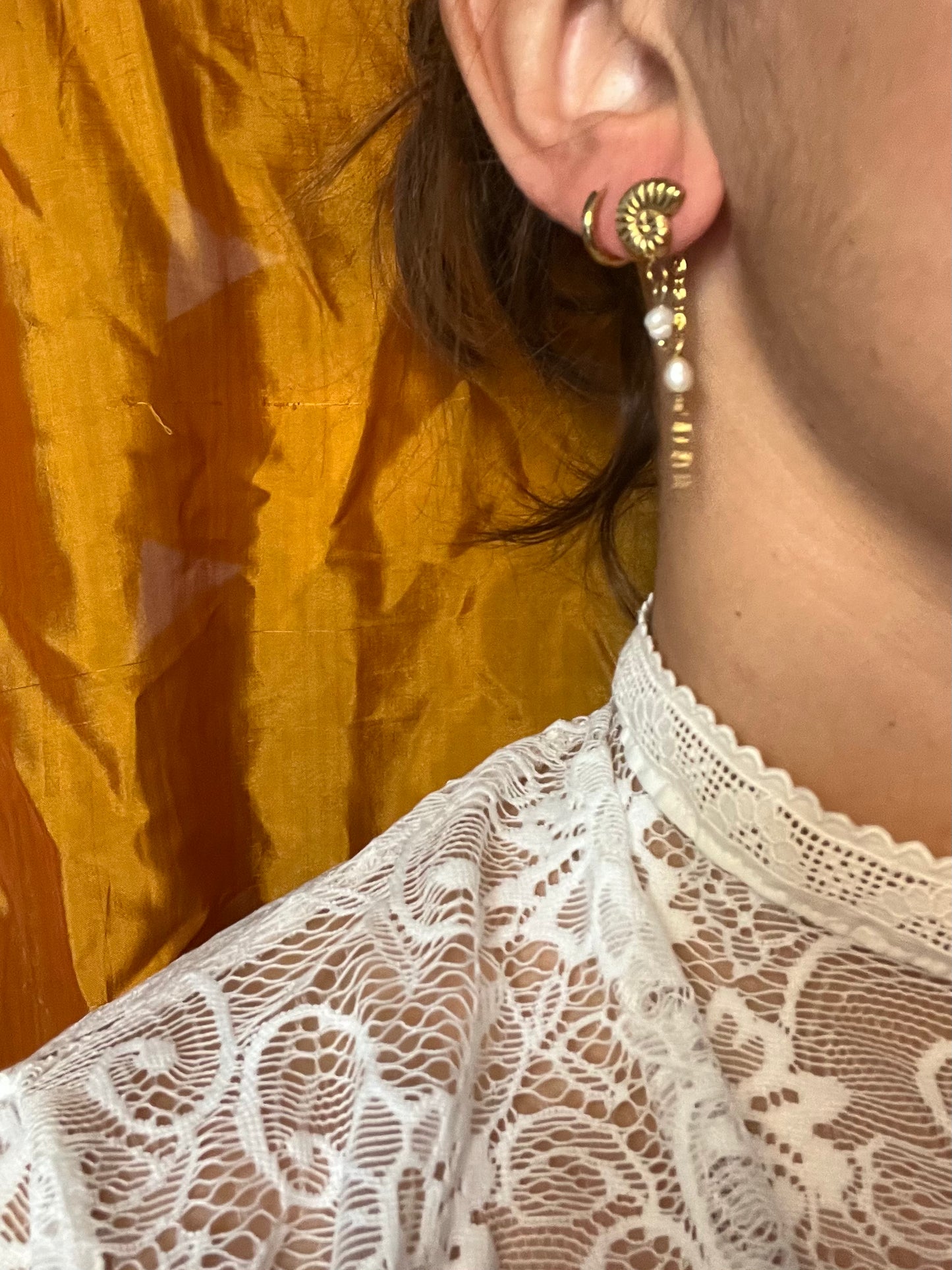 Boucles d'oreilles Halia coquillage