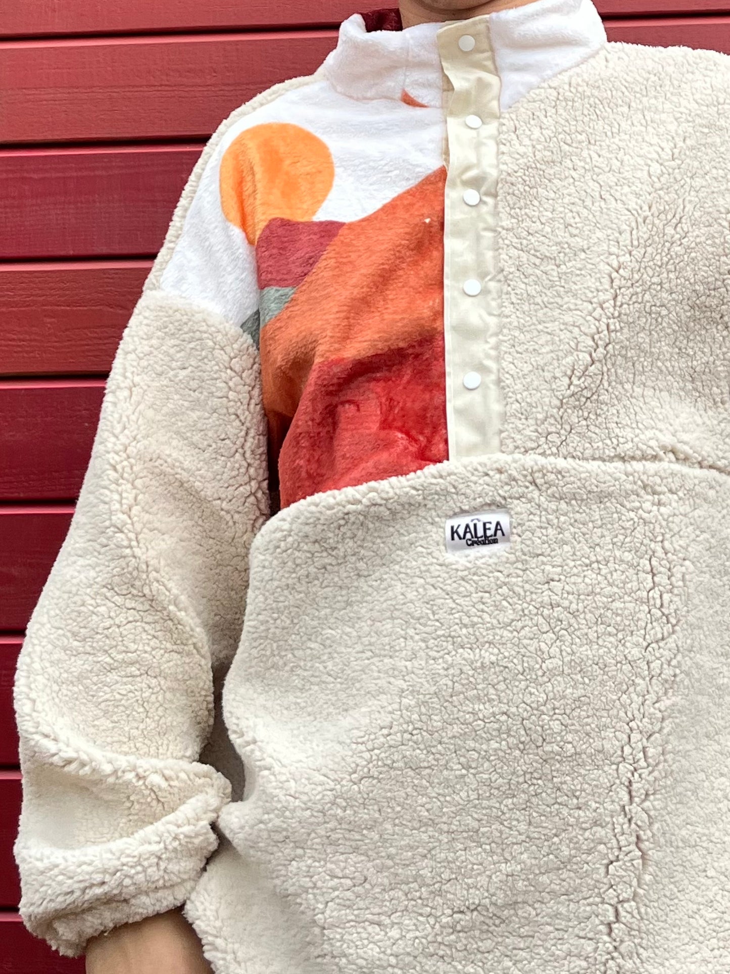Polaire Homme  Mountain Sunset & White